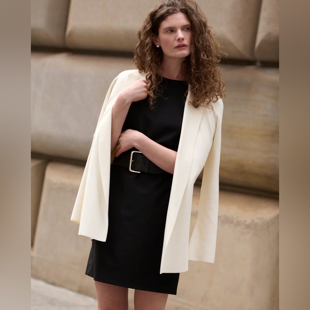 MM Lafleur Black and Cream Mini Dress